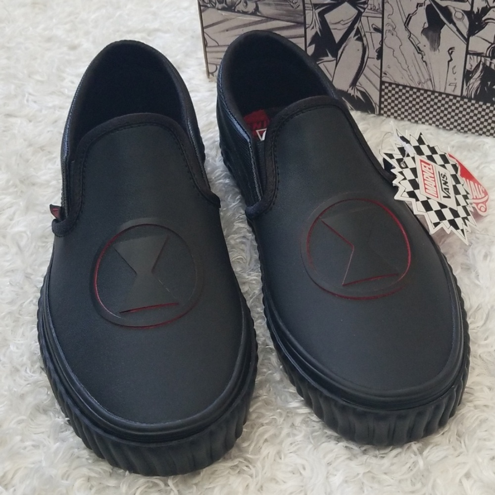 NWT Vans Marvel Black Widow Slip On - Picture 3 of 7